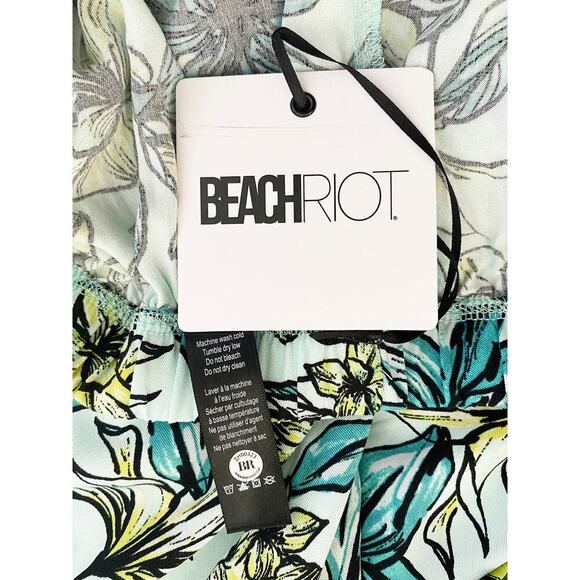 Beach Riot Women's Blue Lagoon Beach Pants Floral Flowy Fabric Wide Leg NWT - Picture 7 of 7